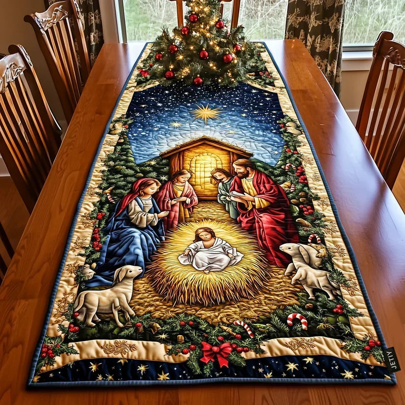 Quilted Table Runner - Star of Bethlehem