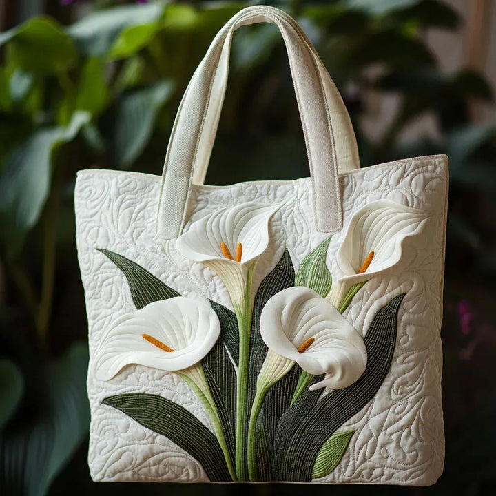 Artisan Tote Bag - Silk Calla Lilies