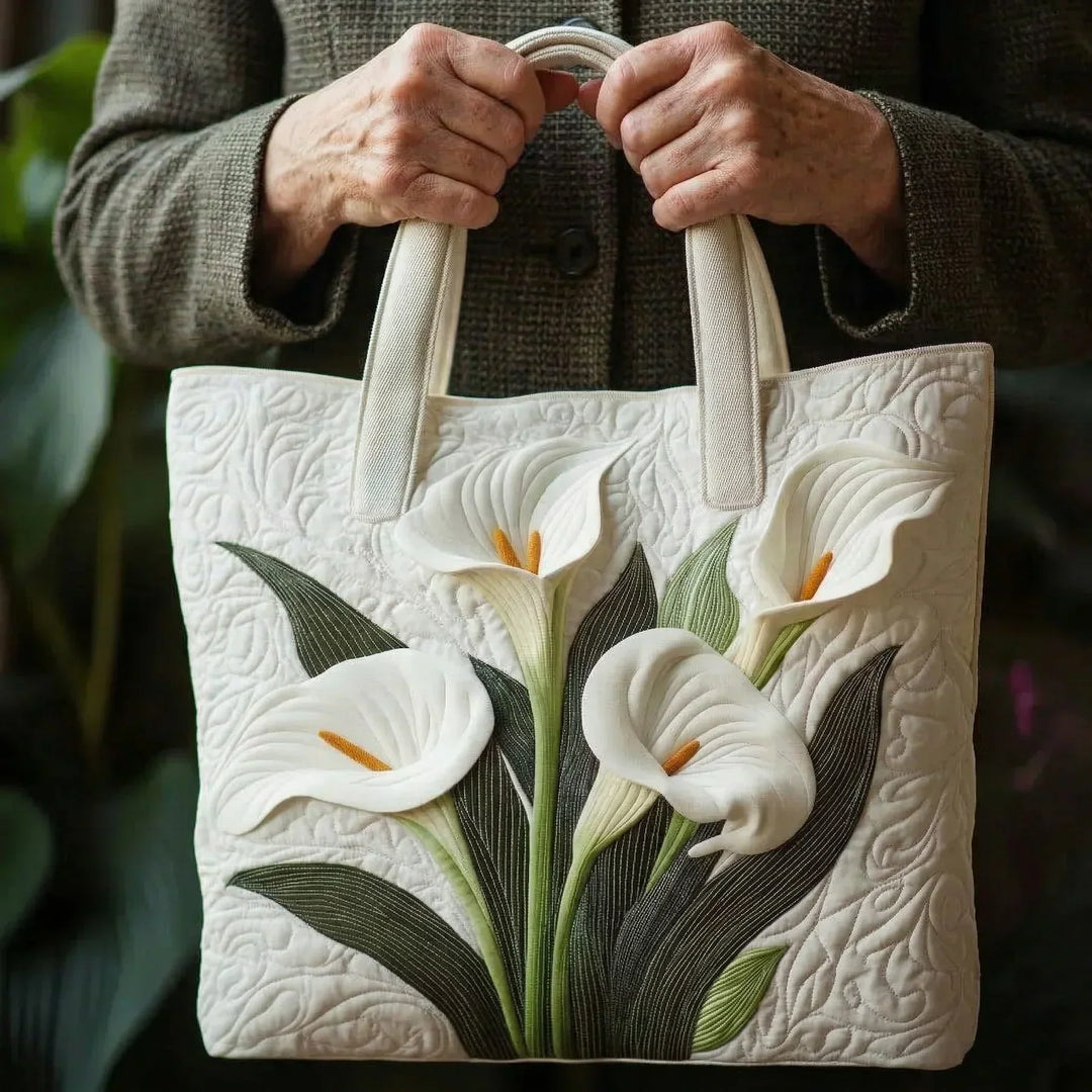 Artisan Tote Bag - Silk Calla Lilies