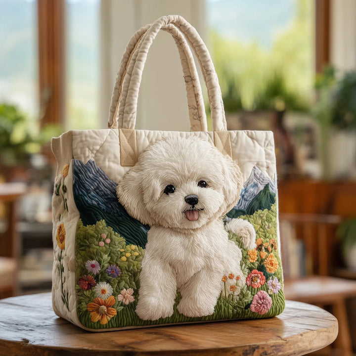 Artisan Tote Bag - Spring Puppy