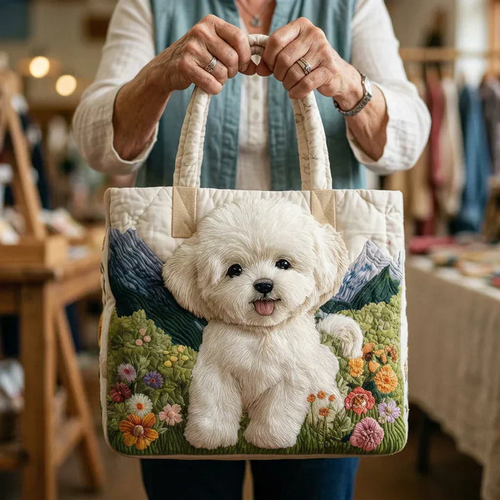 Artisan Tote Bag - Spring Puppy