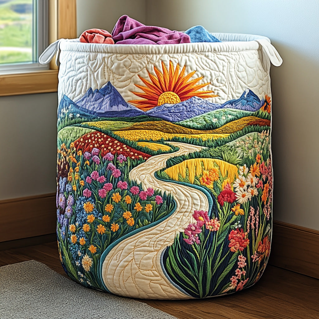 Artisan Basket - Colorful Quilted Laundry Hamper