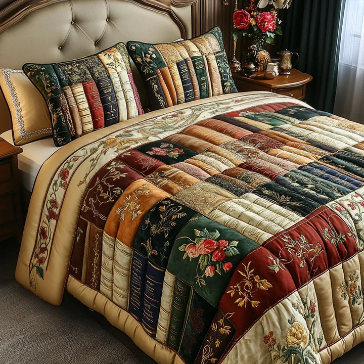 3-Piece Quilted Bedding Set - Reader&